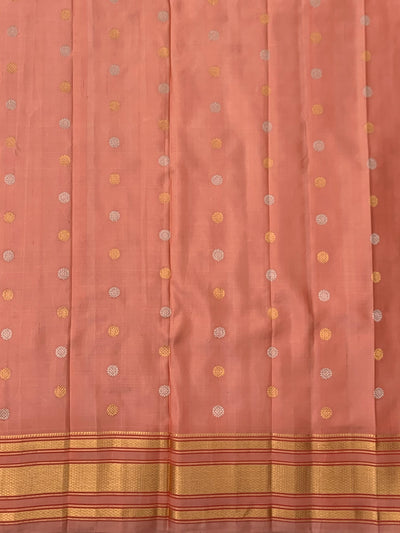 Gadwal Pattu Saree Peach In Colour
