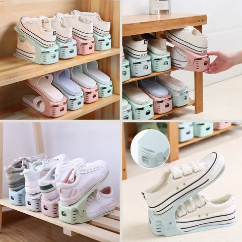 Organizador de Sapatos Ajustável com Camada Dupla 3
