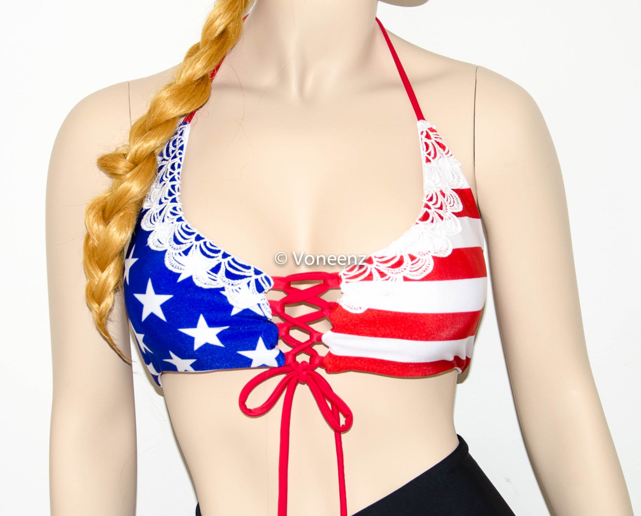 american flag triangle bikini