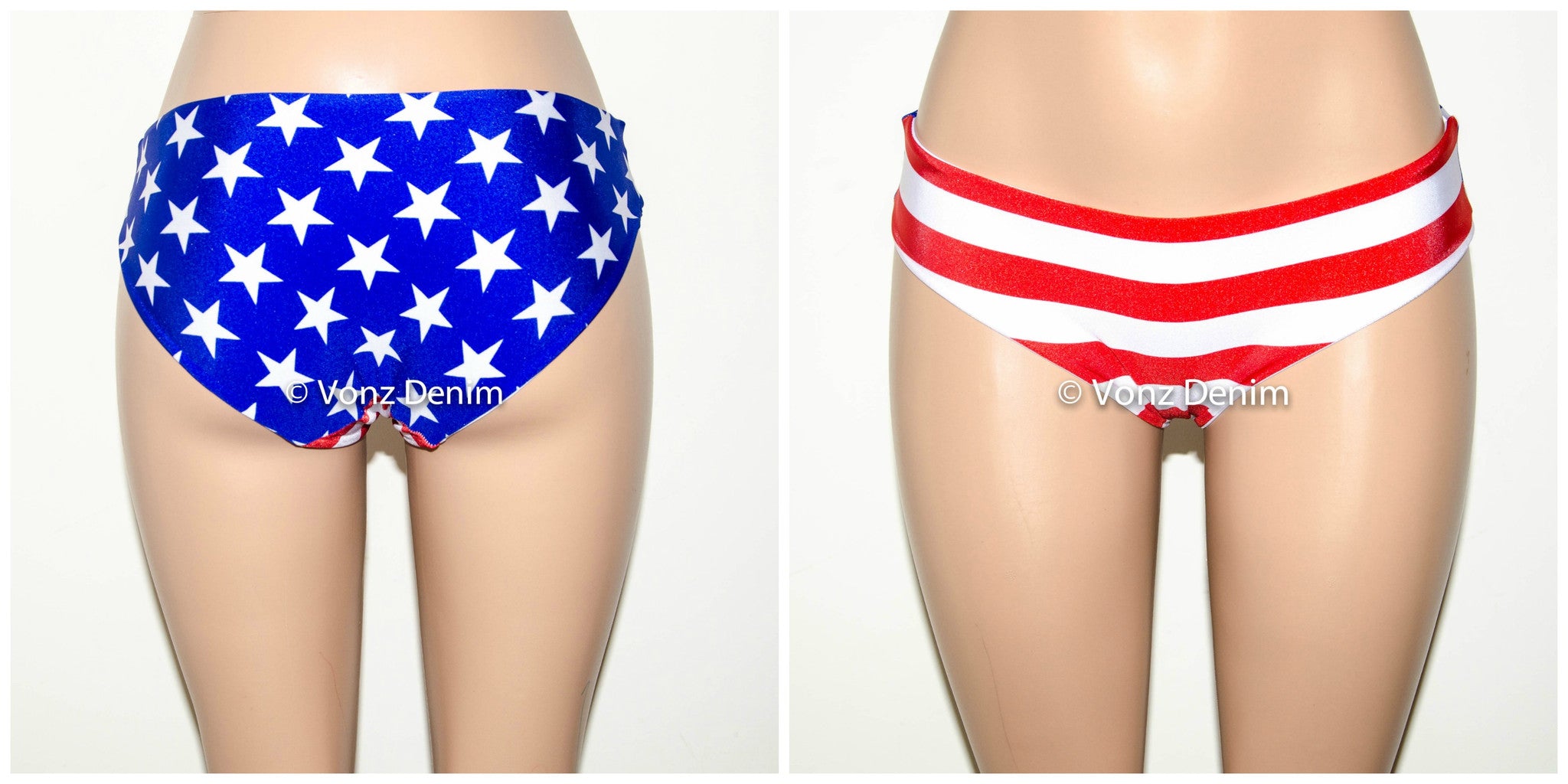 American Flag Hips Bikini Bottom, Full. full coverage bikini bottom swim. 