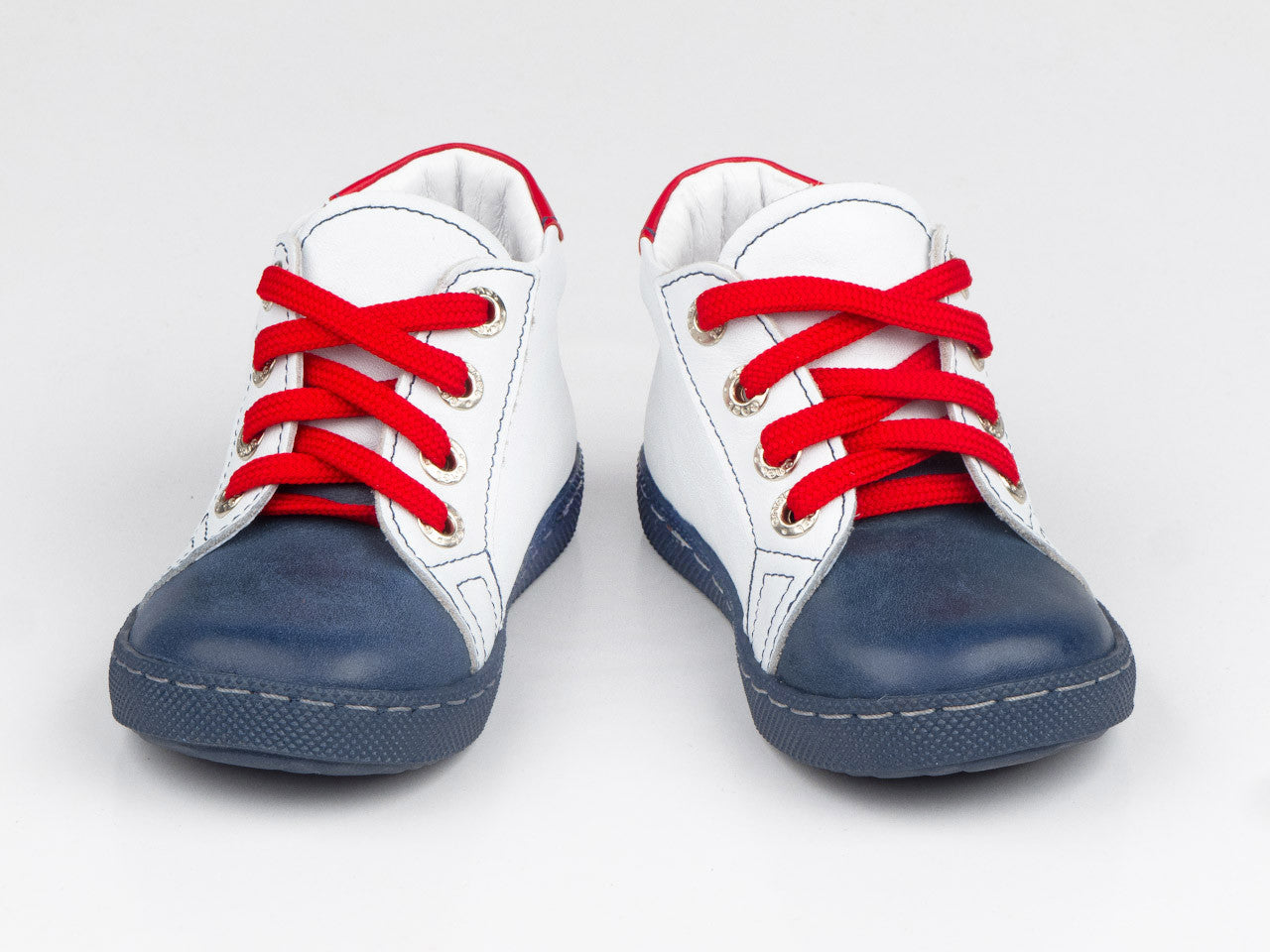 navy leather lace up shoes