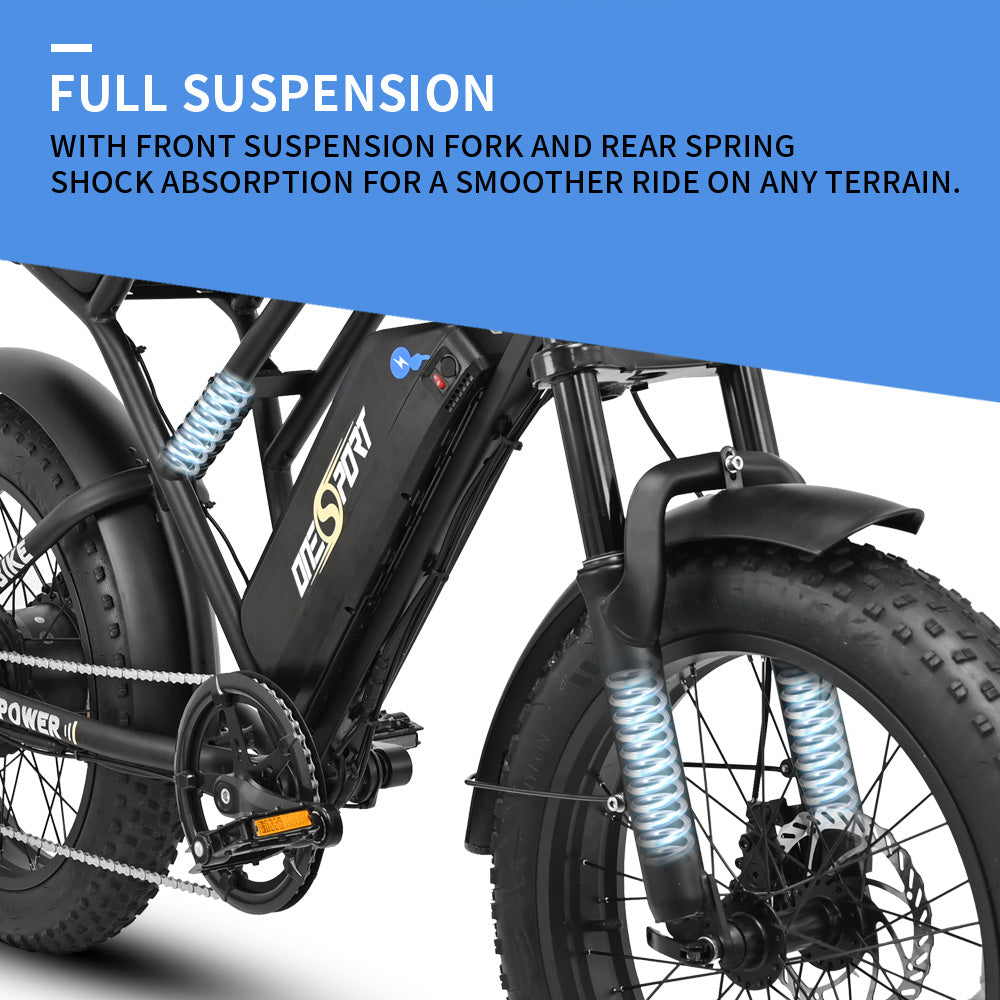vélo électrique tout suspendu OneSport ONES3 noir