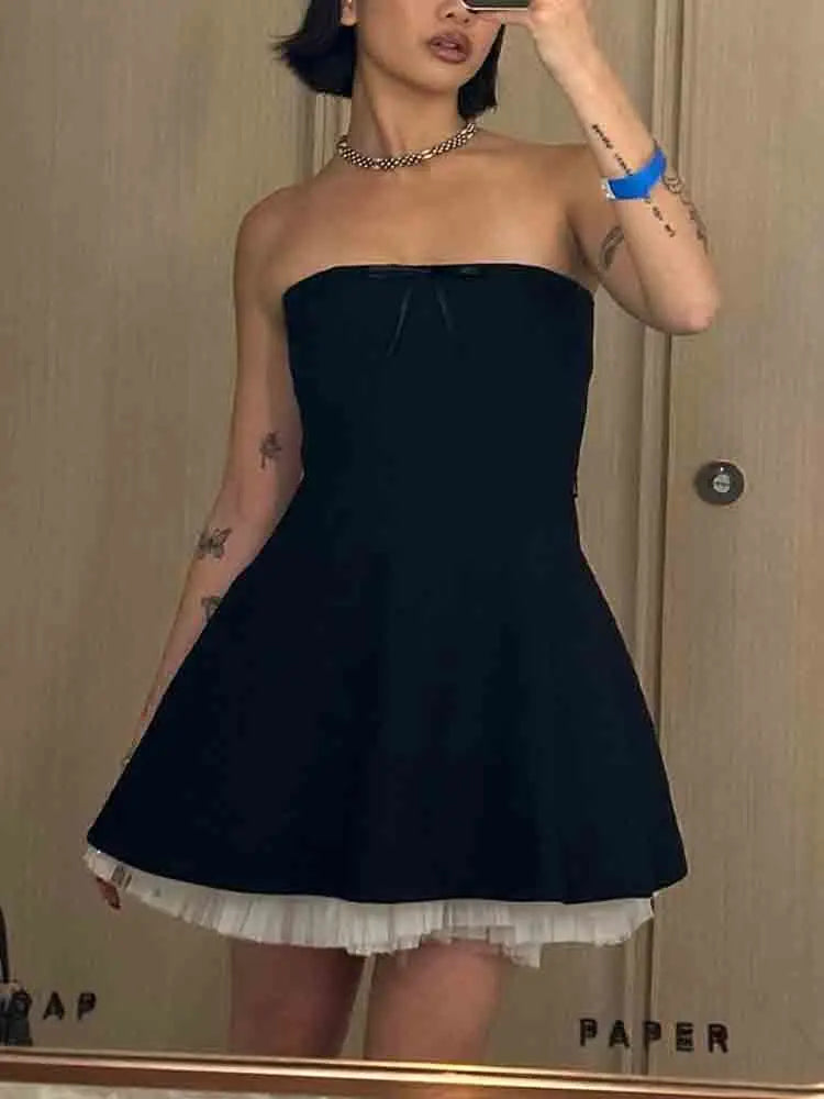 Strapless Ruffle Backless Sexy Dress Women Robes Elegant Evening Party Dress Dress Bodycon Mini Summer Dress Vestidos - Image 3