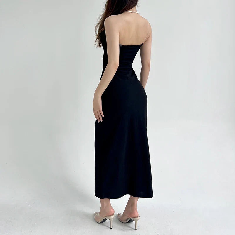 Sexy Black Strapless Corset Dresses for Women Party Evening Elegant V Neck Backless  JY22230PF - Image 5