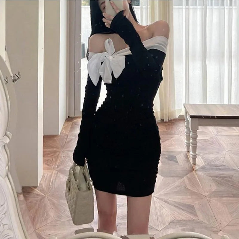Mini Dress For Women High Waist Sexy Off Shoulders Bodycon - Image 6