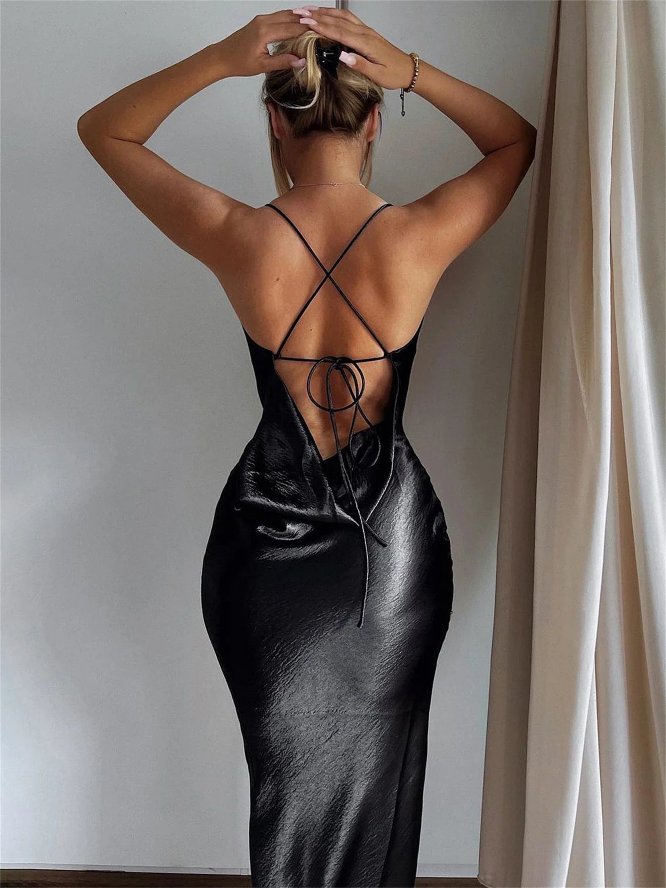 Elegant backless long dress club party dress - Image 6