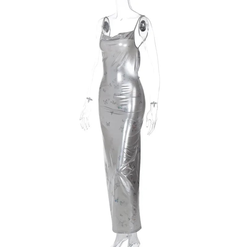 Sexy Sleeveless Backless Bodycon Y2K Print Birthday Evening Party Club Long Dresses for Women Summer Maxi Dress Outfits New - Image 5