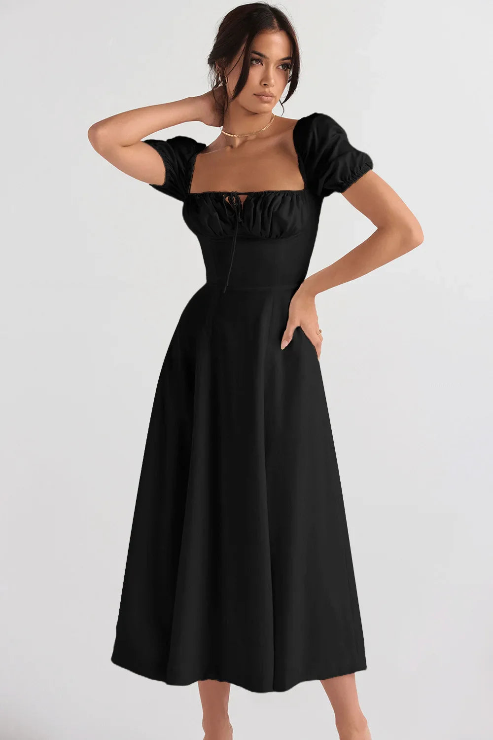 Yellow Lace Up Ruffle Evening Party Dress Women Sleeveless Elegant Sexy Dress Bodycon Long Summer Dress Vestidos - Image 15