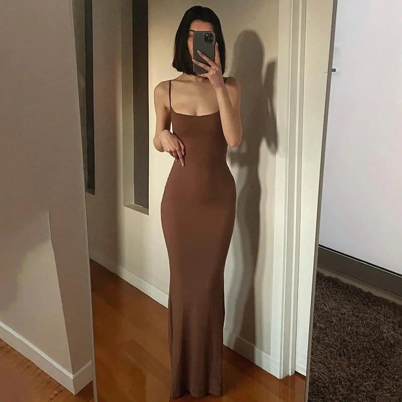 Maxi Dresses Summer Straps Camisole Sexy Bodycon Streetwear Sleeveless - Image 7