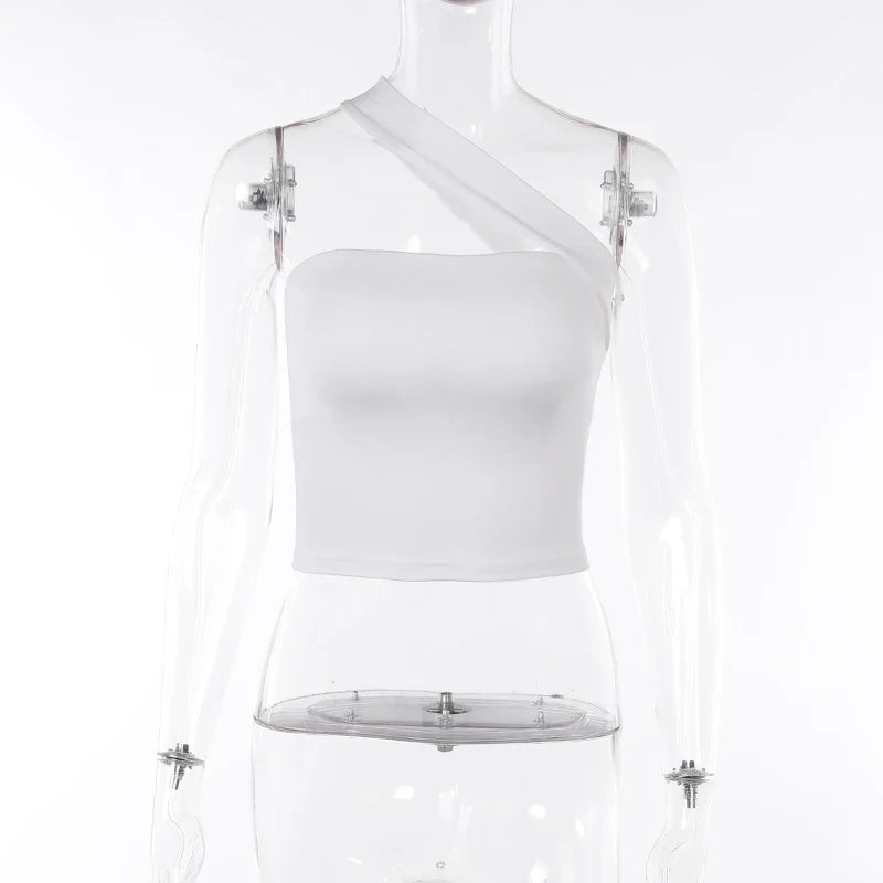 Off Shoulder  Crop Tops Chic Women Elegant Lady Backless Slim Fit Mini Vest  VintStrapless Camisole Streetwear XY23067CP - Image 3
