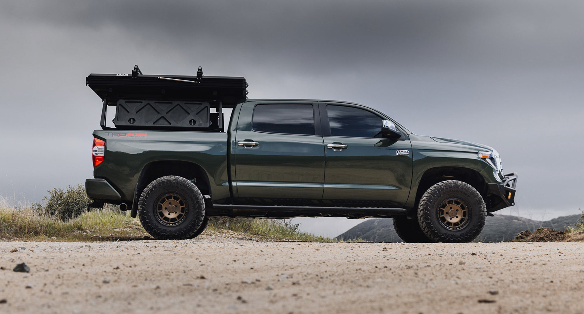 Toyota Tundra Overland Build in Army Green with Bronze Off-road Wheels