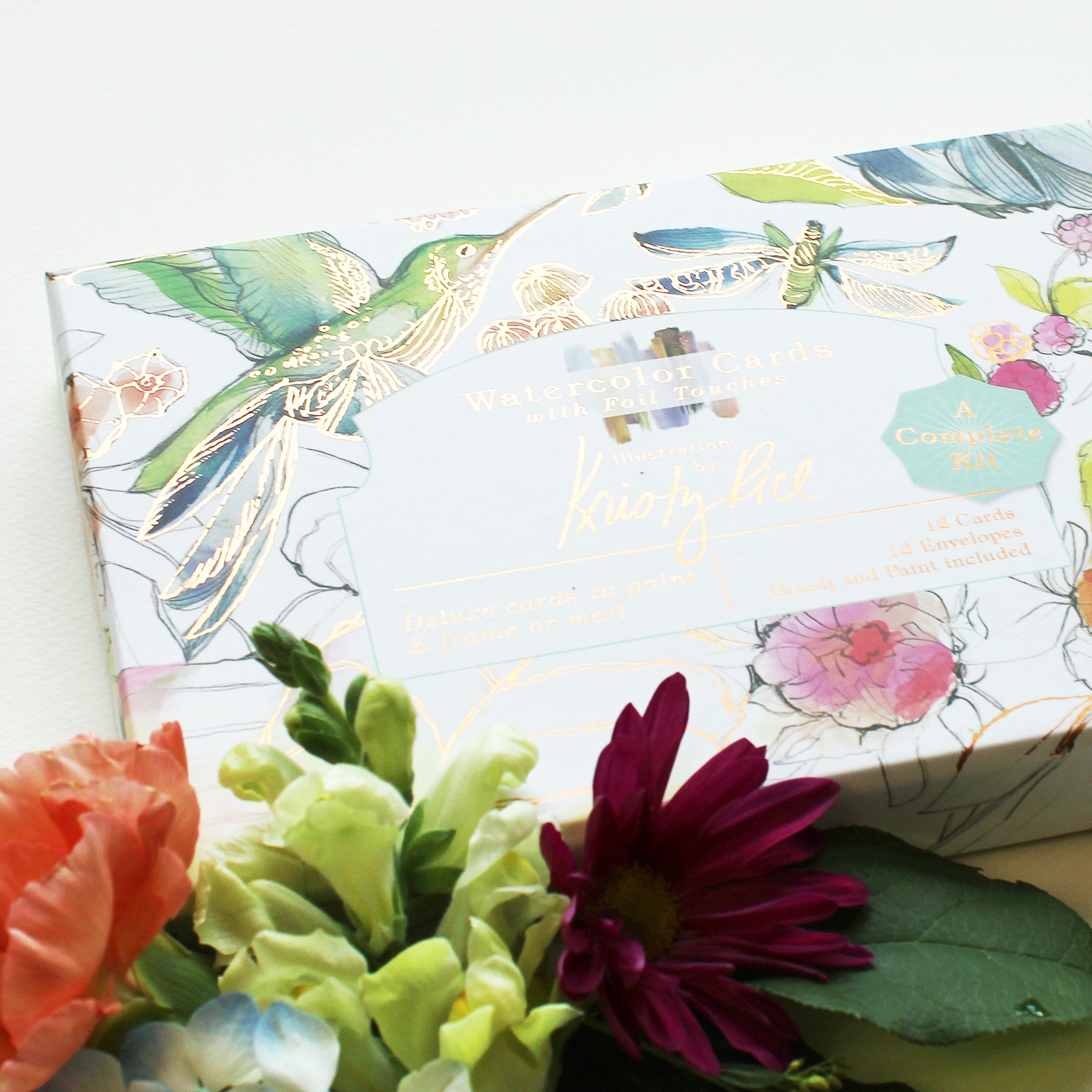 Watercolor Cards with Foil Touches by Kristy Rice