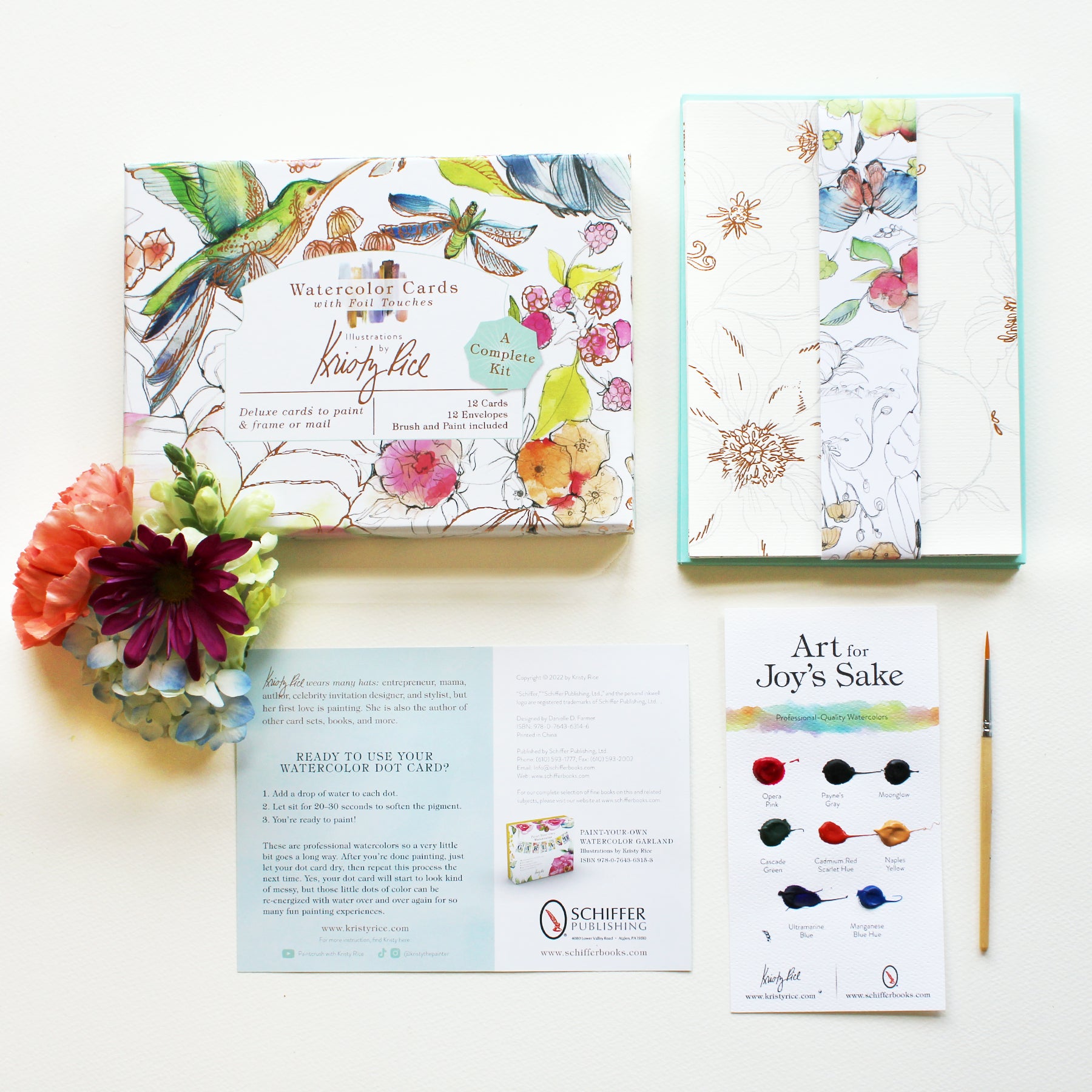 Watercolor Notecard Set with Foil Details - Unique Shopping for