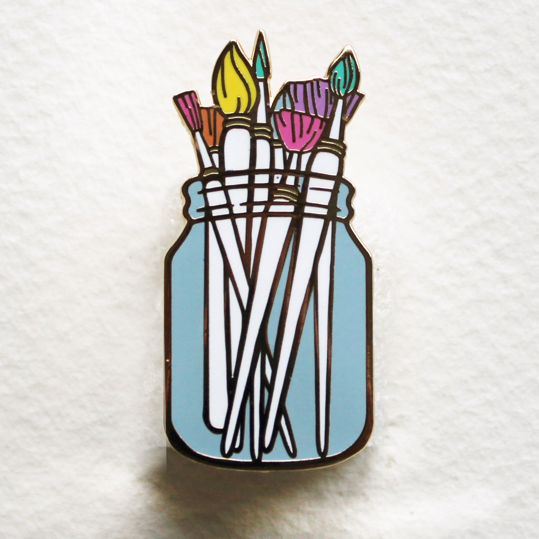 Paint Water Cup Enamel Pin by The Gray Muse - Unique Shopping for