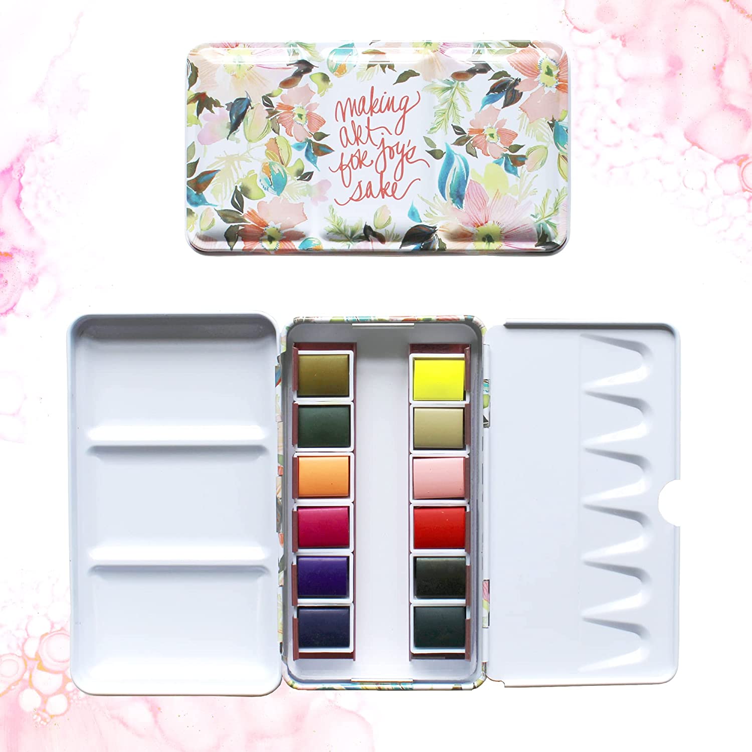 Assorted Colors Watercolor Paint Trays - Set of 12