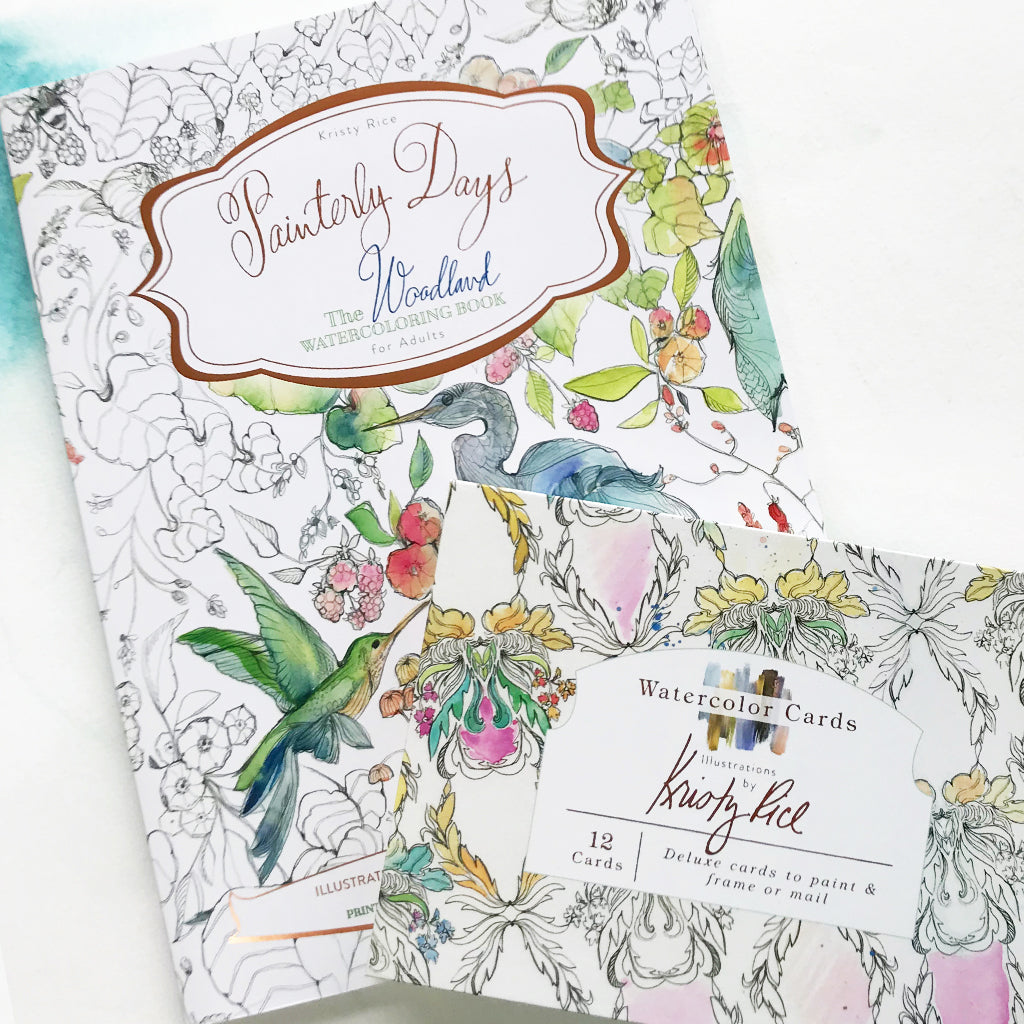 New Watercoloring Book by Kristy Rice Summer Cutting Garden Review
