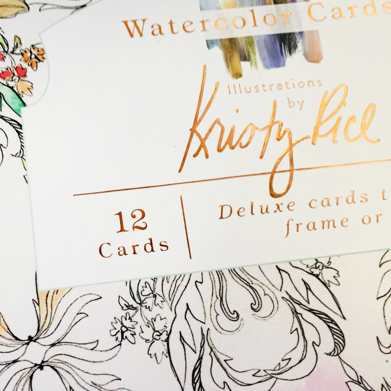 Watercolor Cards with Foil Touches: Illustrations by Kristy Rice [Book]