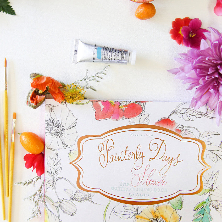 Painterly Days: The Flower Watercoloring Book for Adults [Book]