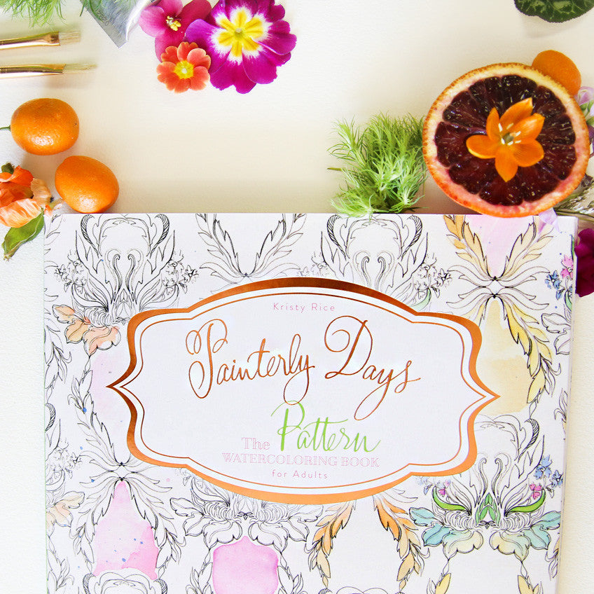 Kristy's Painterly Days : The Flower Watercoloring Book