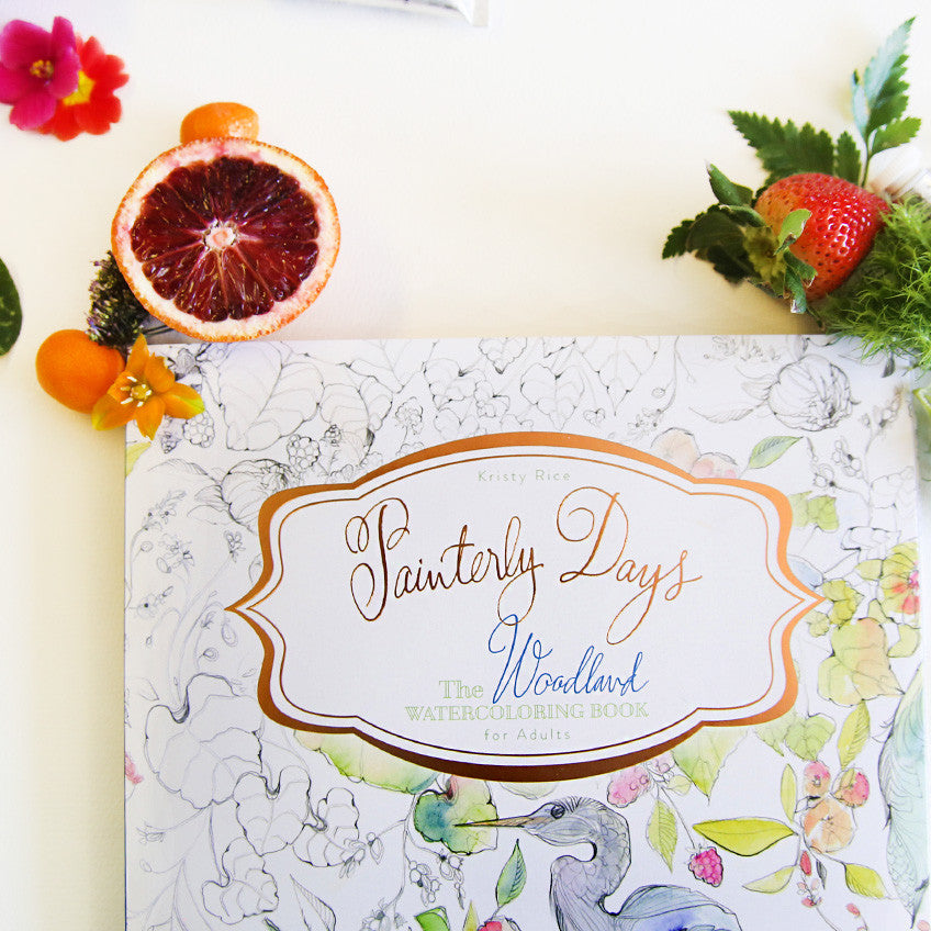 Using Brusho in Painterly Days Watercolor Coloring Book 