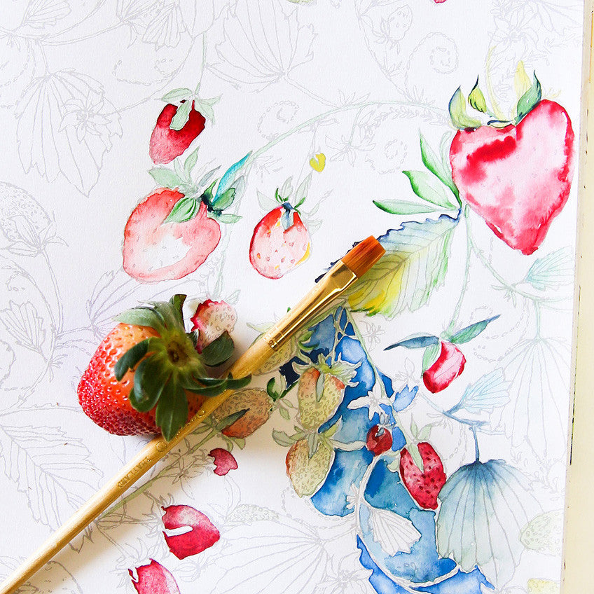 Watercolor Coloring Books for adults by Kristy Rice