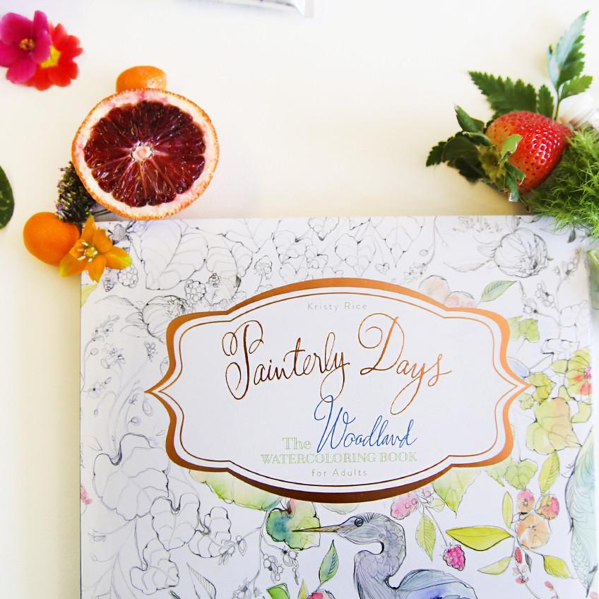 Kristy's Painterly Days : The Flower Watercoloring Book