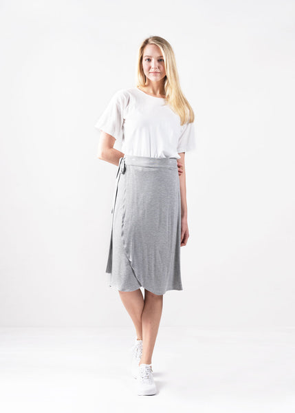 Heather Jersey Wrap Skirt – Look By M