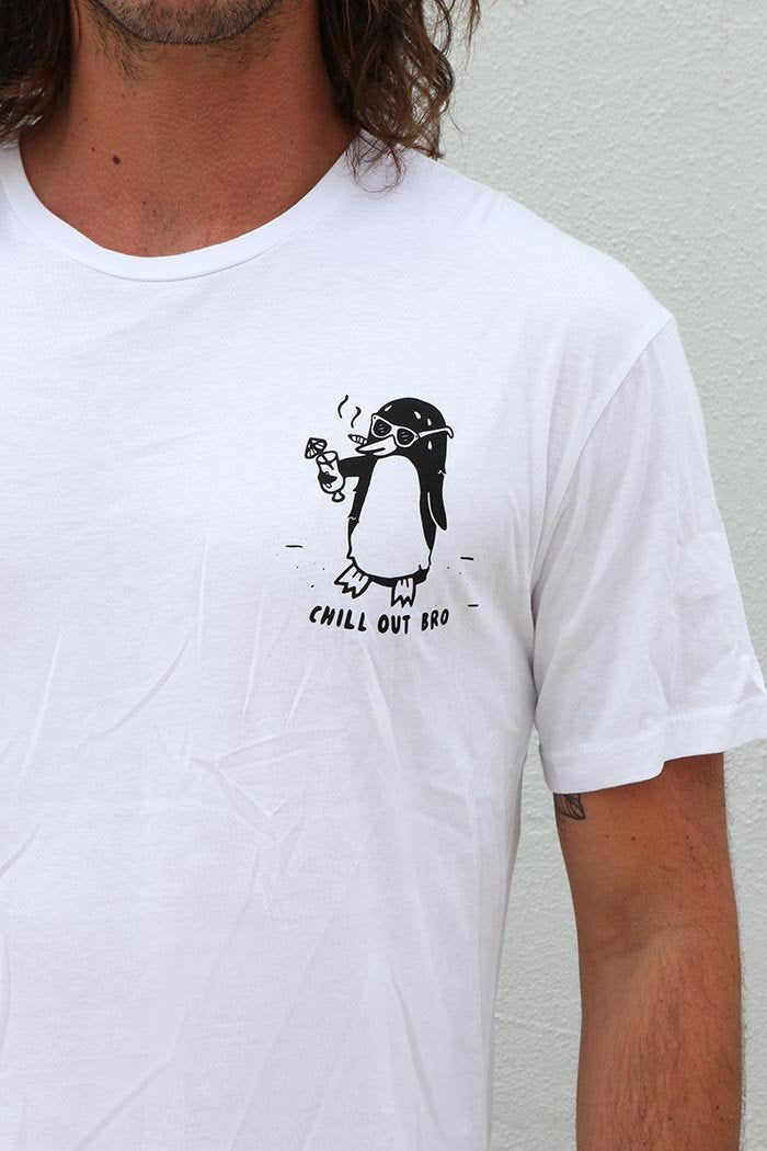 Download Chill Out Penguin Tee - White - The Wanderers Co | Quality ...