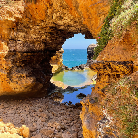 beach caves with ocean view