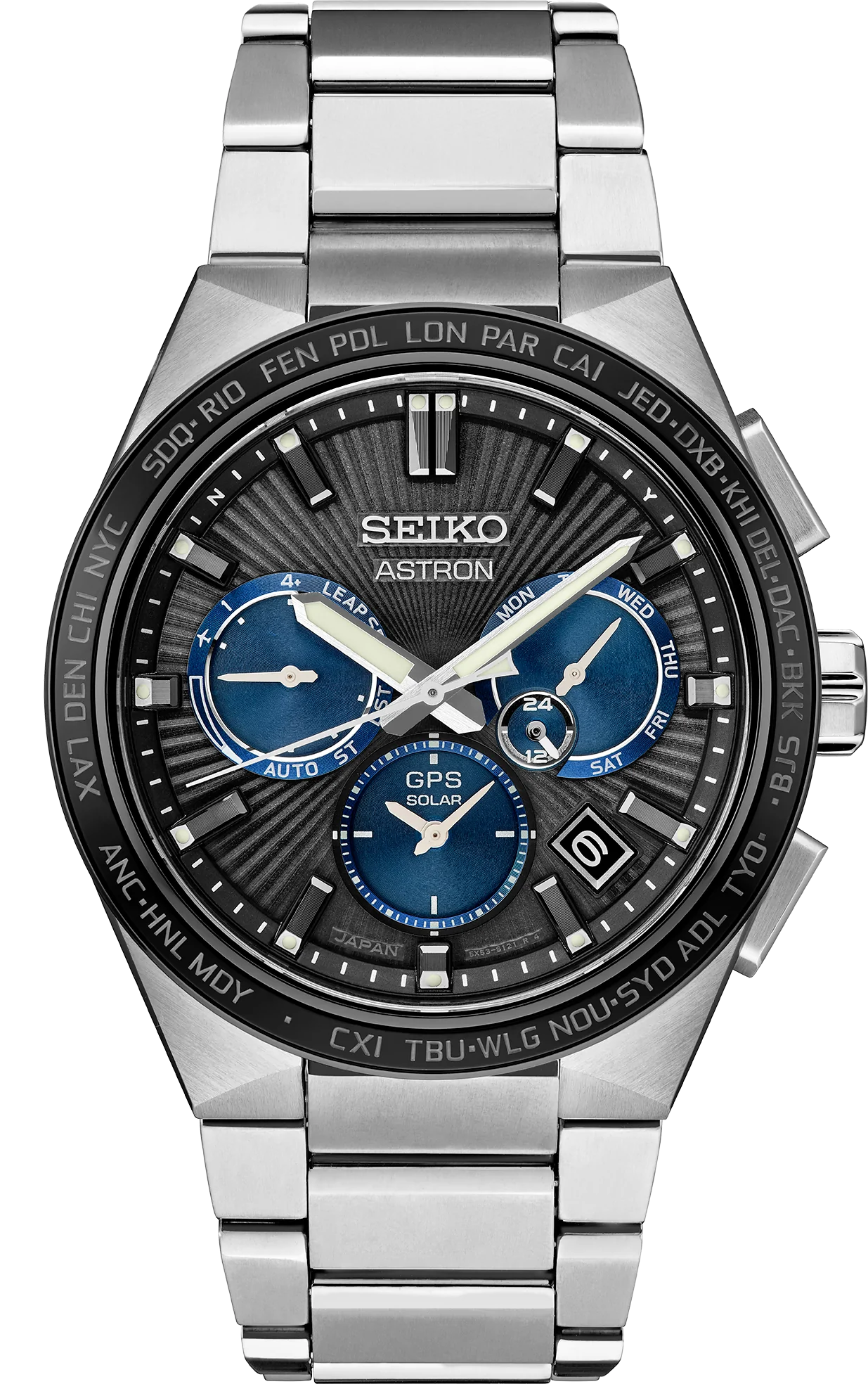 ASTRON GPS SOLAR 5-X TITANIUM DUAL TIME SSH119