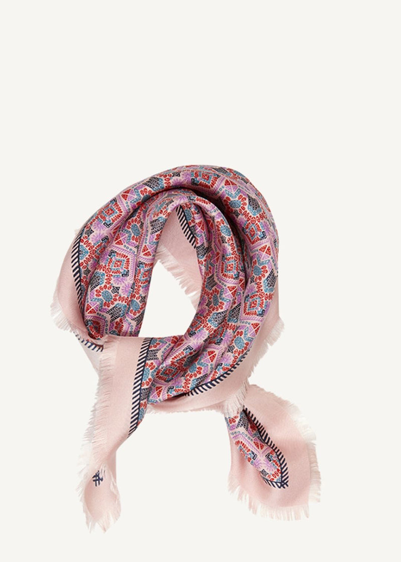 Bella Dusty Pink Paisley Scarf