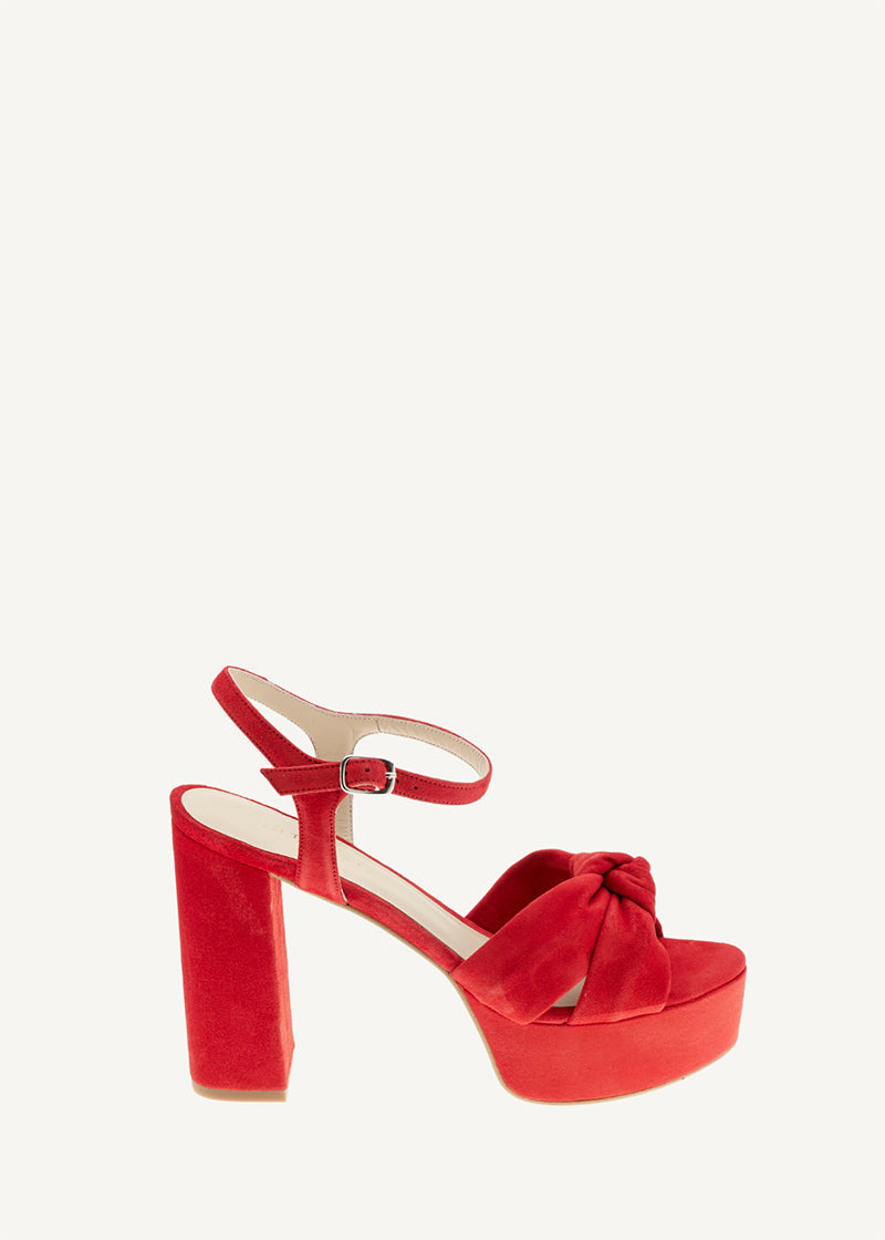 Red Suede Platform Sandal | Intropia | Shoes | SALE