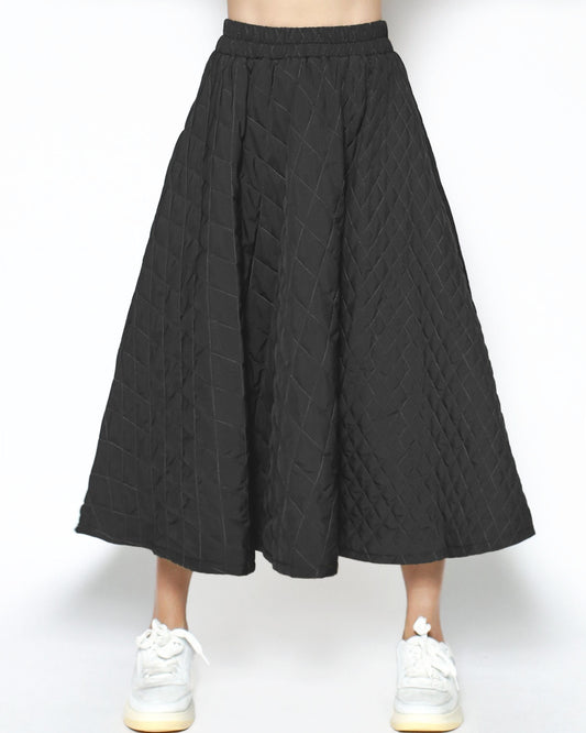 green quilted flare skirt *pre-order* – STYLEGAL