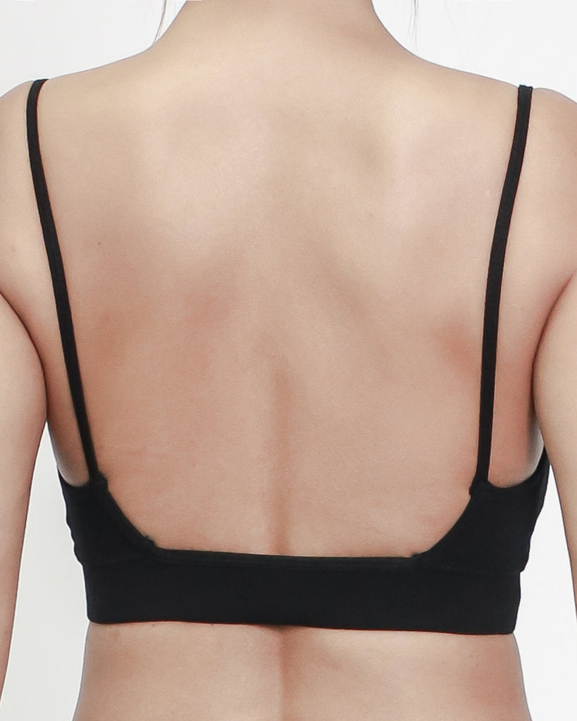 low back black bra