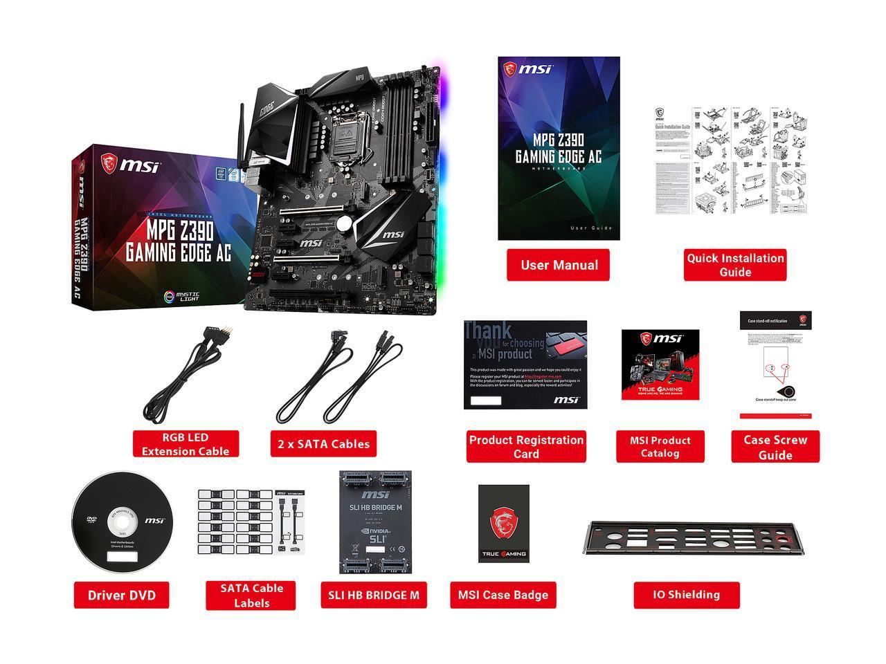 Msi Mpg Z390 Gaming Edge Ac Lga 1151 300 Series Atx Intel Motherboar Tunny S Store