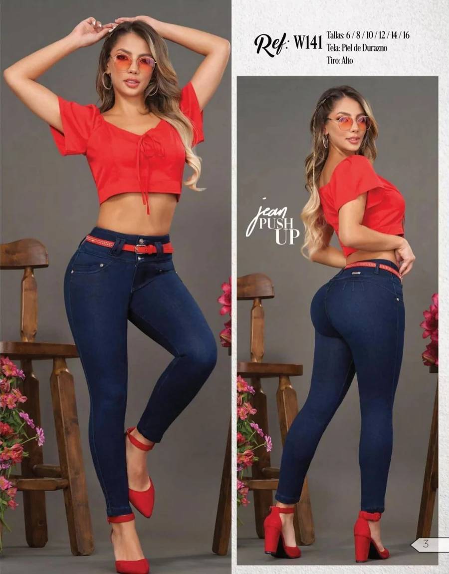 W-141 100%  Authentic Colombian Push Up Jeans