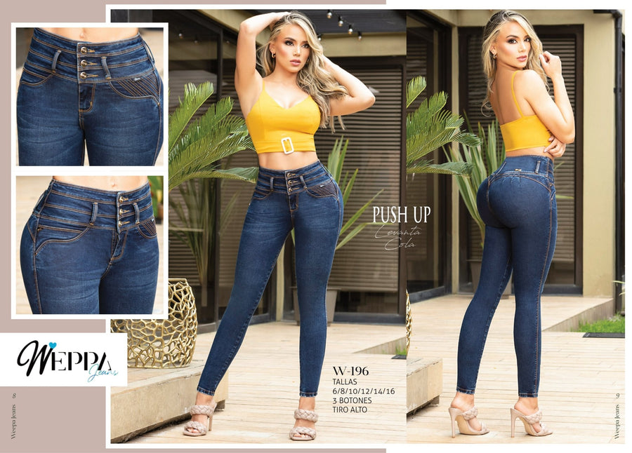 W-209 100% Authentic Colombian Push Up Jeans