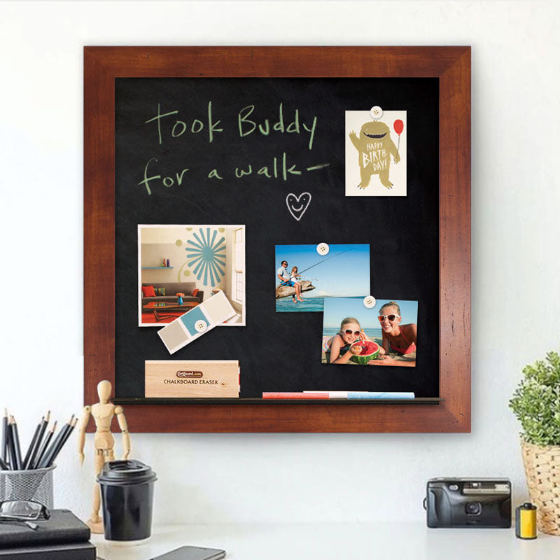 Chalkboards 24" x 24" - Satin White Frame with Magnetic Chalkboard Surface