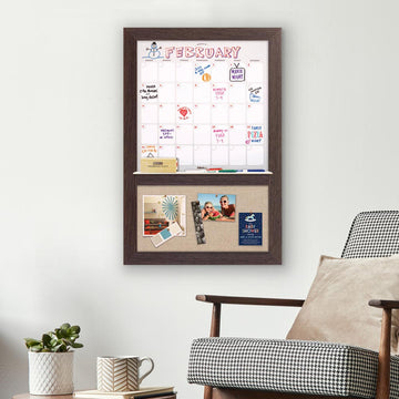 Large Framed Wall Calendar in Dry-erase Chalkboard Personalized Family  Weekly and Monthly Calendar With Magnetic Option 