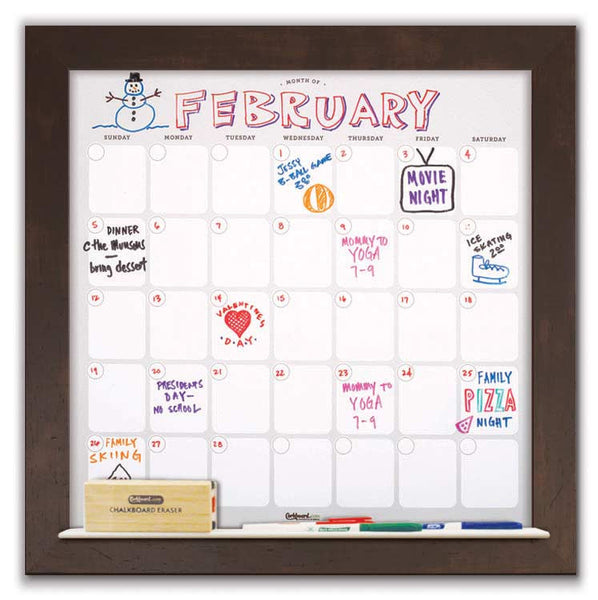 Dry Erase Monthly Calendar Custom Dry Erase Wall Calendar Corkboard com