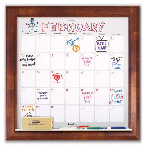 Dry Erase Monthly Calendar Custom Dry Erase Wall Calendar Corkboard com