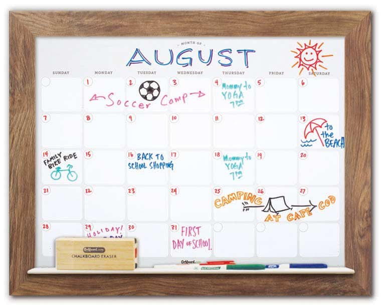 Dry Erase Wall Calendar Decorative Whiteboard Calendar