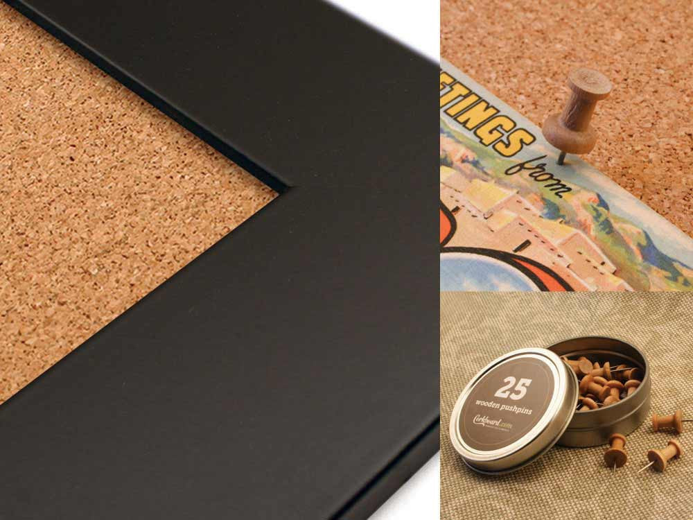 48 X 34 Cork Boards Online Large Framed Cork Board Corkboard Com   CB 3 Black Satindetail 1024x1024 