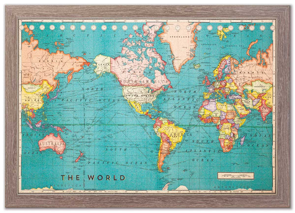 Cork Board World Map