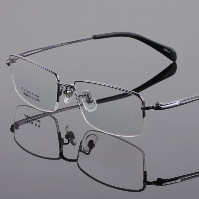 Men's Titanium Frame Half Rim Eyeglasses Lr8906 – FuzWeb