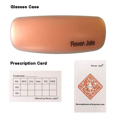 Reven Jate Men's Semi Rim Rectangle Titanium Alloy Eyeglasses 56170 Frames Reven Jate   