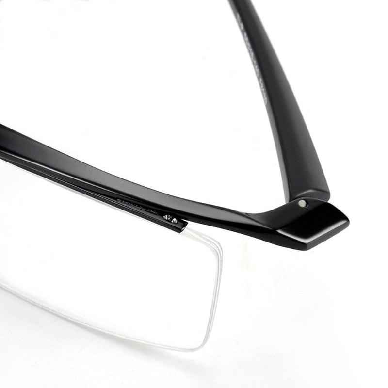 Hotony Men's Semi Rim Browline Titanium Frame Eyeglasses P8189 – FuzWeb