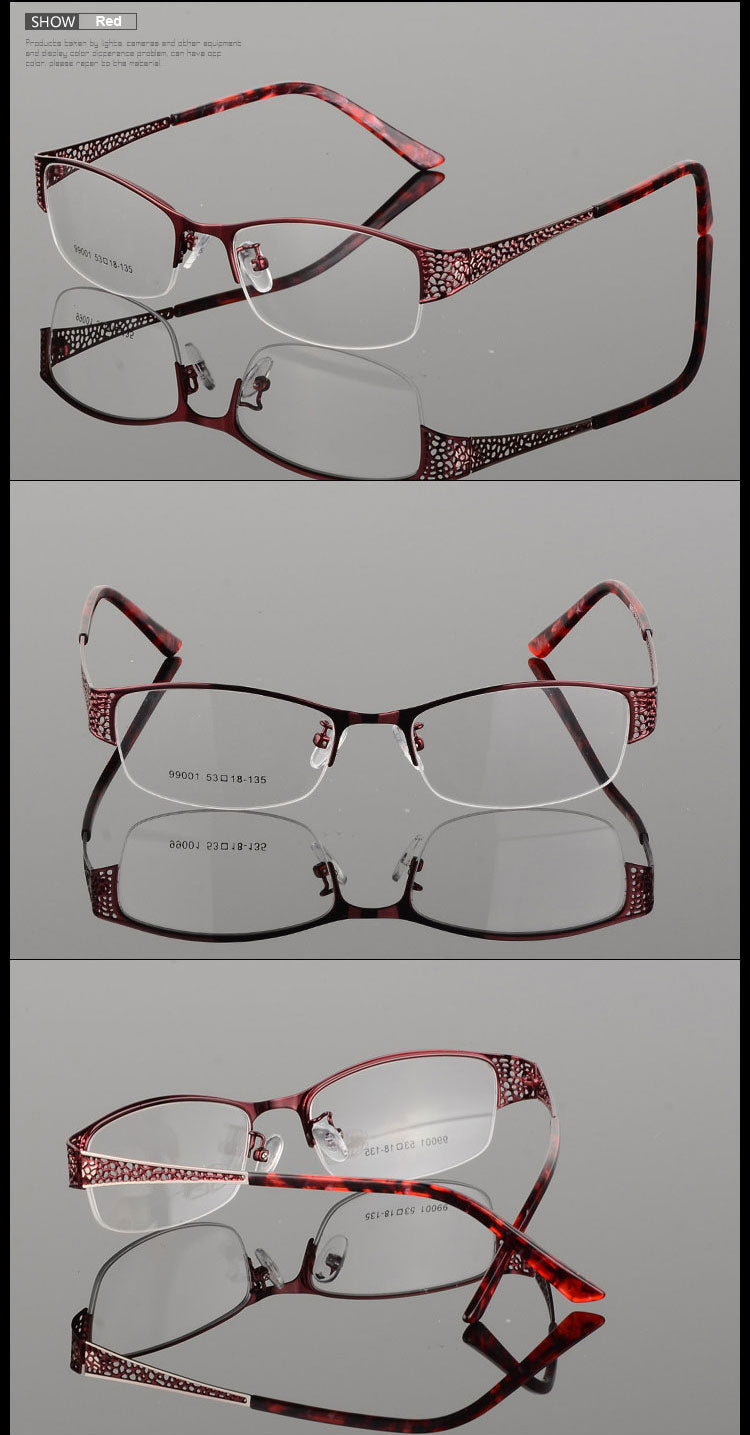 Reven Jate Half Rimless Eyeglasses Frame Semi Rim Glasses Spectaclen Fuzweb