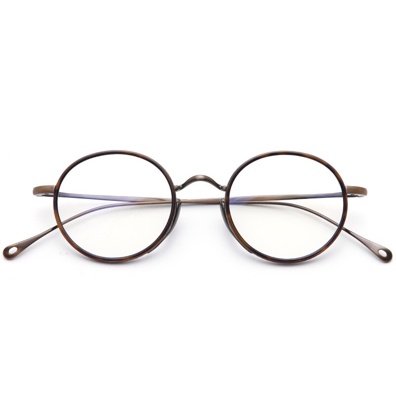 Muzz Men's Full Rim Round Titanium Acetate Frame Eyeglasses M70705 – FuzWeb