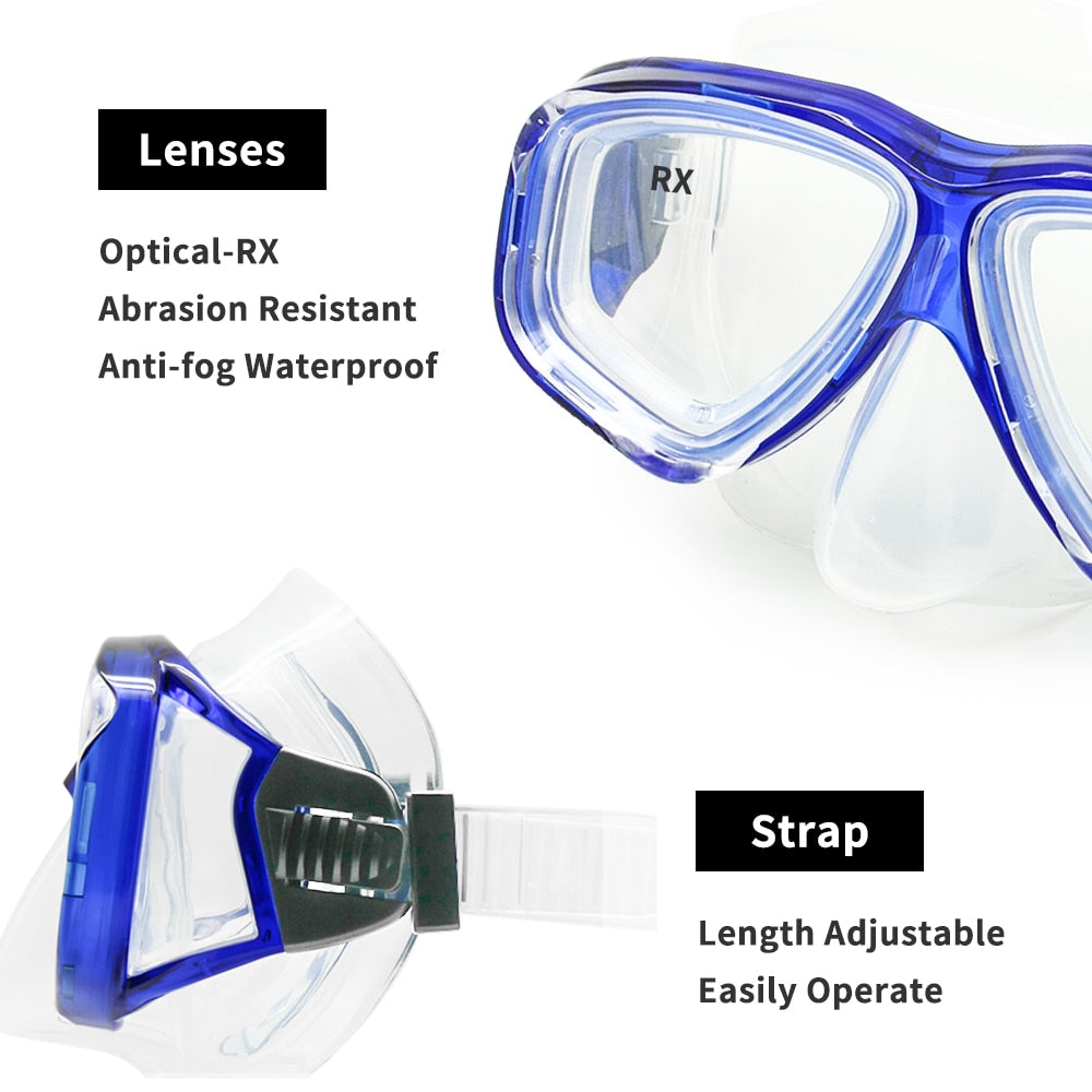 Unisex Customizable Myopic Strength Snorkel Goggles – FuzWeb